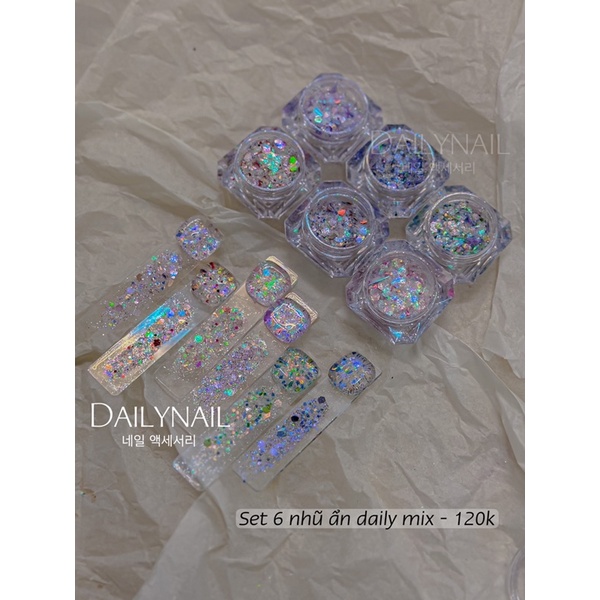Nhũ Sequin Daily mix ẩn móng