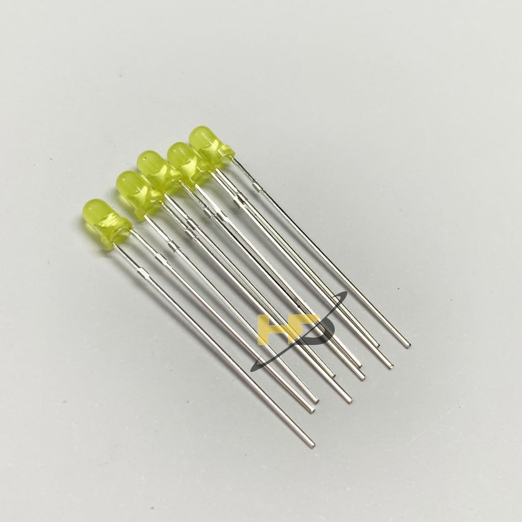 Bộ 50 Led 3mm Đầu Tròn Màu Đỏ, Màu Cam, Màu Vàng, Màu Xanh Dương Và Màu Xanh Lá