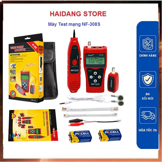 Máy test mạng NF-308 dùng đo thông mạch, đo chiều dài khoảng cách chính hãng NOYAFA.