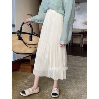 Chất váy maxi xếp ly tơ