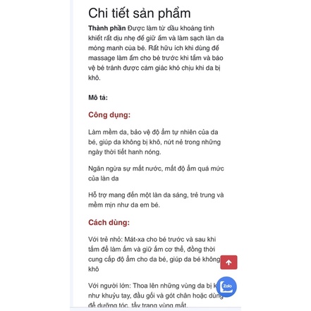 Dầu dưỡng ẩm Johnson Baby oil chai 50ml