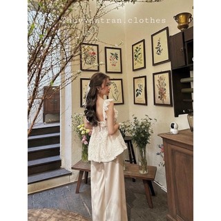 Set áo ren kèm quần lụa NGN