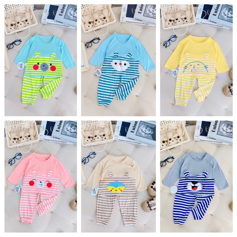 Bộ dài tay thun lạnh Minky Mom mềm mát cho bé trai bé gái