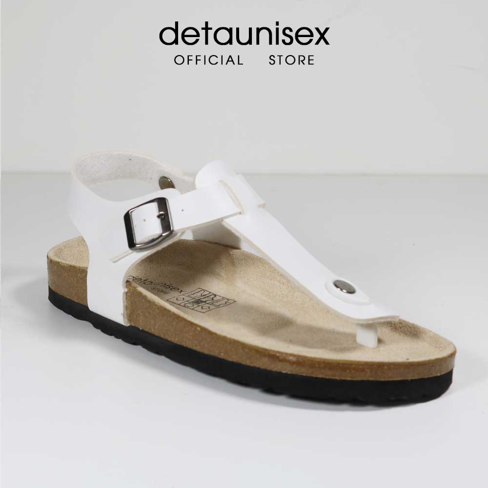 Dép đế trấu sandal quai hậu kẹp ngón nam nữ Birken thời trang mùa hè Detaunisex màu Đen - SATA11