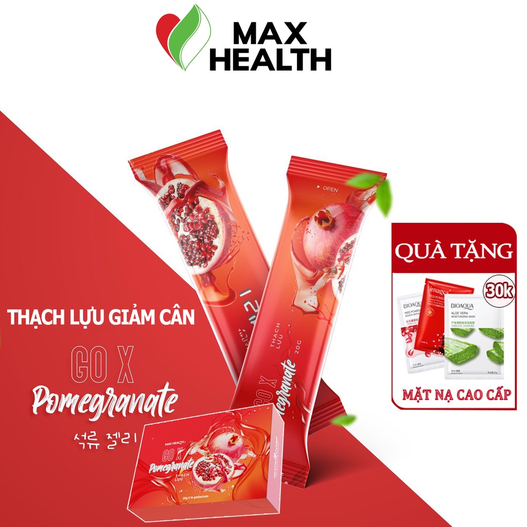 Thạch lựu giảm cân Matxi Corp collagen Go X pomegranate thải mỡ, đẹp da