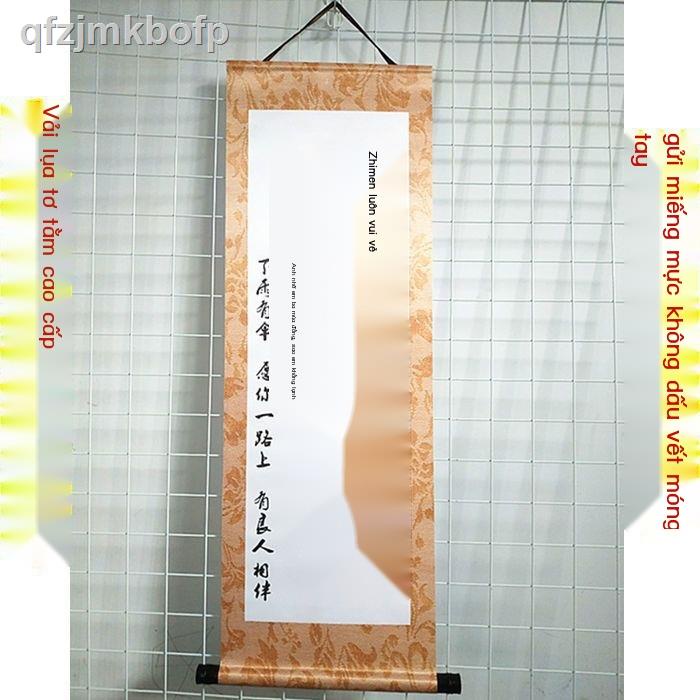 ♘ (HÀNG HOT)Hài lòng với thư pháp Trường Lạc và vẽ tranh dấu chân em bé bàn chân nhỏ tùy chỉnh em bé đầy năm kỷ niệm tre