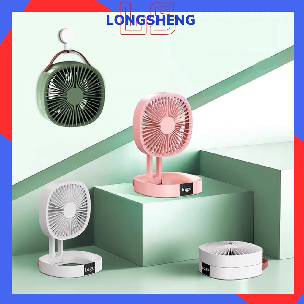 Quạt Mini Gấp Gọn Để Bàn Sạc Tích Điện Siêu Mát Không Tiếng Ồn 3 Cấp Độ Mát Quạt 933