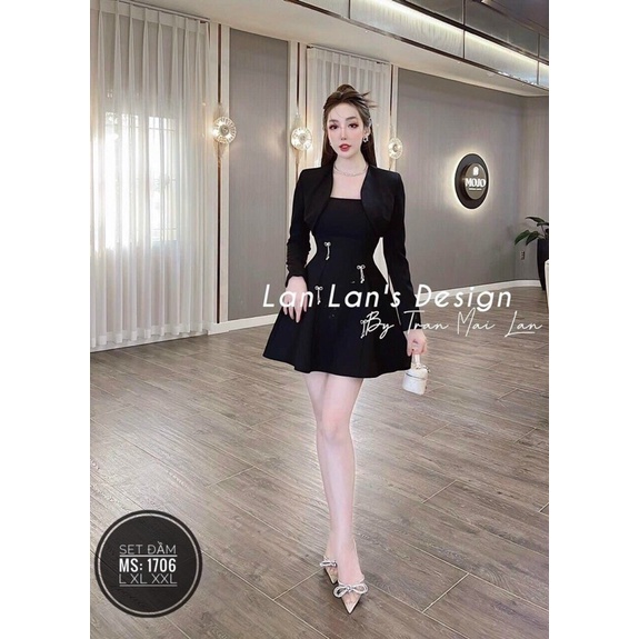 Set đầm nơ 2 món