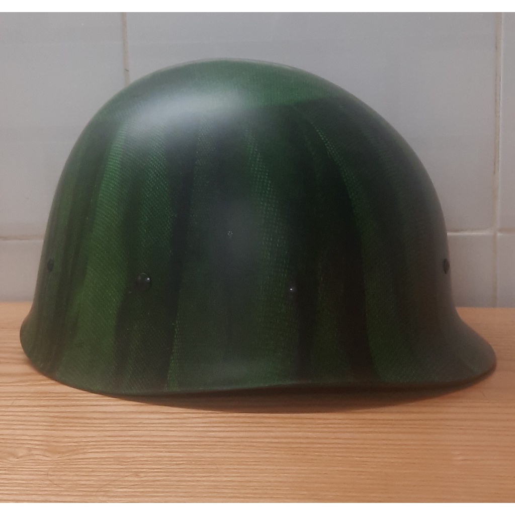 Nón bảo hiểm lính vân gỗ cao cấp lòng dây thoáng mát