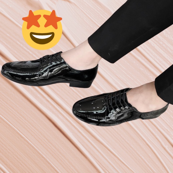 Giày da nam công sở oxford màu đen buộc dây giày tây nam da bóng full size 38-43 | BigBuy360 - bigbuy360.vn