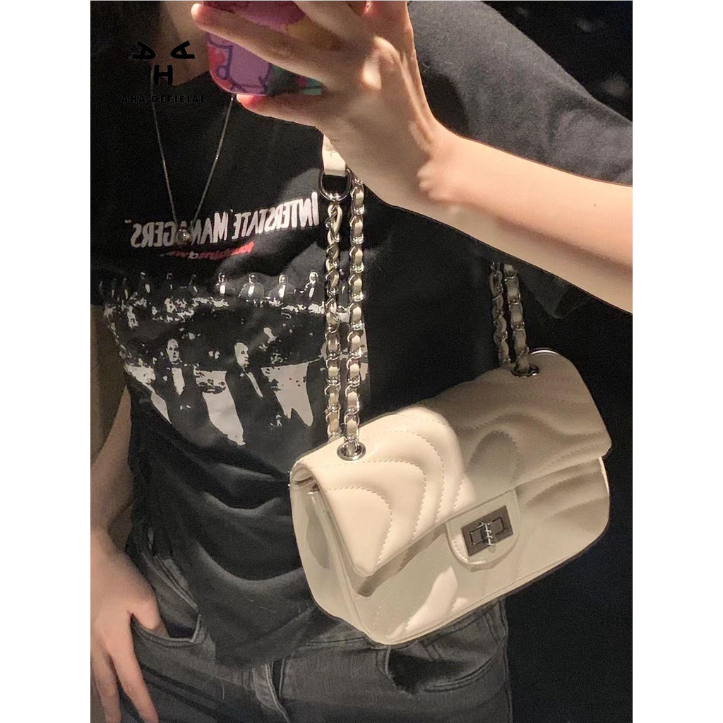 Túi Xách Đeo Vai Một Bên Vai Có Khóa Thêu Họa Tiết Thời Trang Cao Cấp