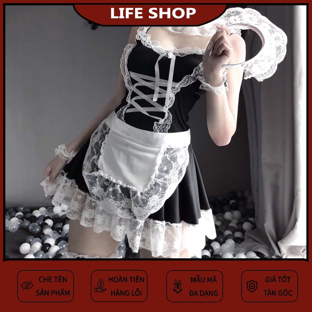 Cosplay Hầu Gái Nhật Bản Sexy Bộ Đồ Ngủ Cô Giúp Việc Quyến Rũ Gợi Cảm Maid Outfit Chubby Hóa Trang Hầu Gái Quyến Rũ Cho Nữ