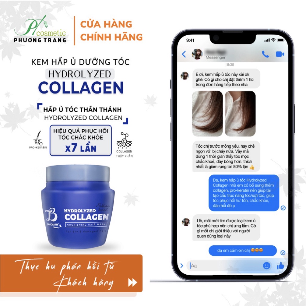 KEM HẤP BÓNG MƯỢT TÓC HYDROLYZED COLLAGEN HƯƠNG NƯỚC HOA CAO CẤP 1000ML