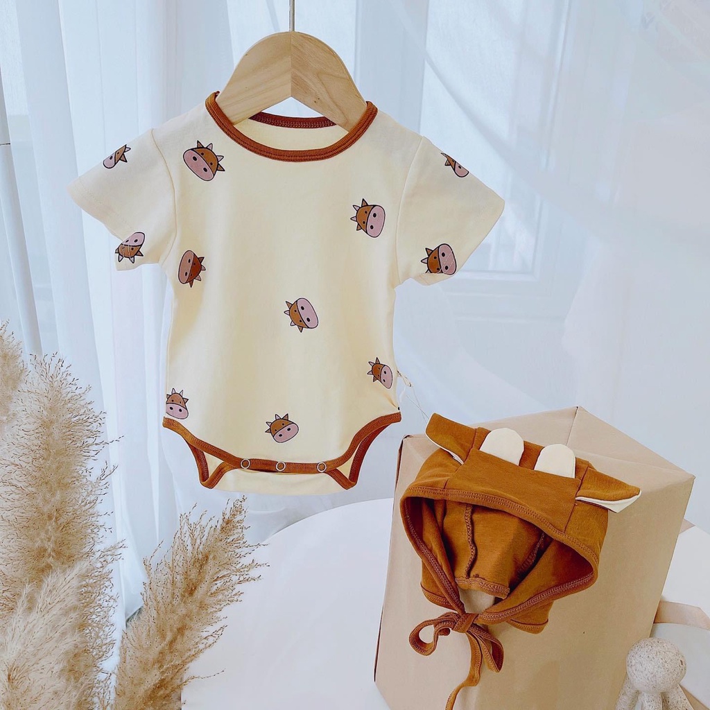 Bộ Body Hình Thú Body Chíp Bò Sữa Đáng Yêu Cho Bé Đủ Size 4-12kg