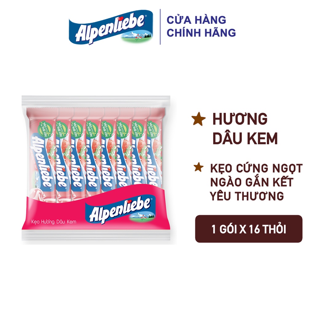 Kẹo cứng Alpenliebe nhiều hương (Gói 16 thỏi)