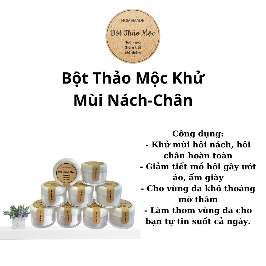 Bột Thảo Mộc Khử Mùi Nách-Chân ( Miễn Phí Mua Từ 3 Hộp )