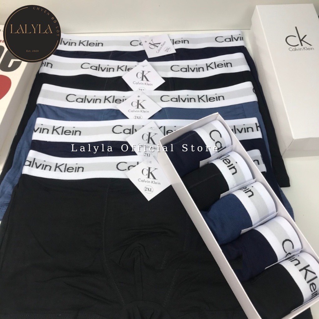 Hộp 5 Quần Ck, Sịp Đùi Nam Cotton Cao Cấp, Quần Lót Nam Chất Liệu Co Dãn 4 Chiều Thấm Hút Mồ Hôi - NINESIX 01