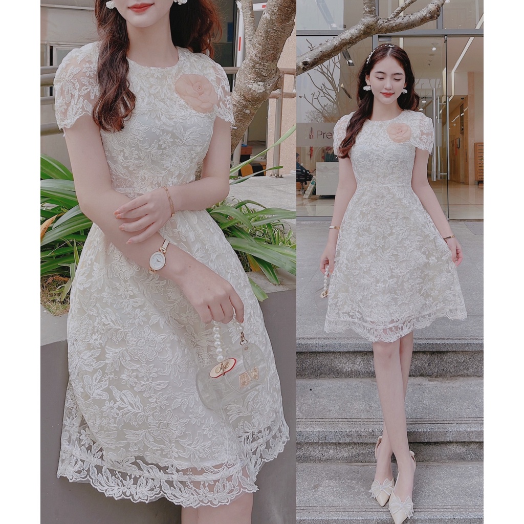 ĐẦM REN TAY HẾN XÒE CAO CẤP