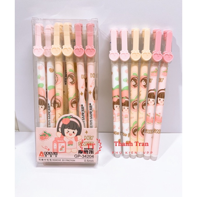 Bút gel bôi được mực xanh, tím