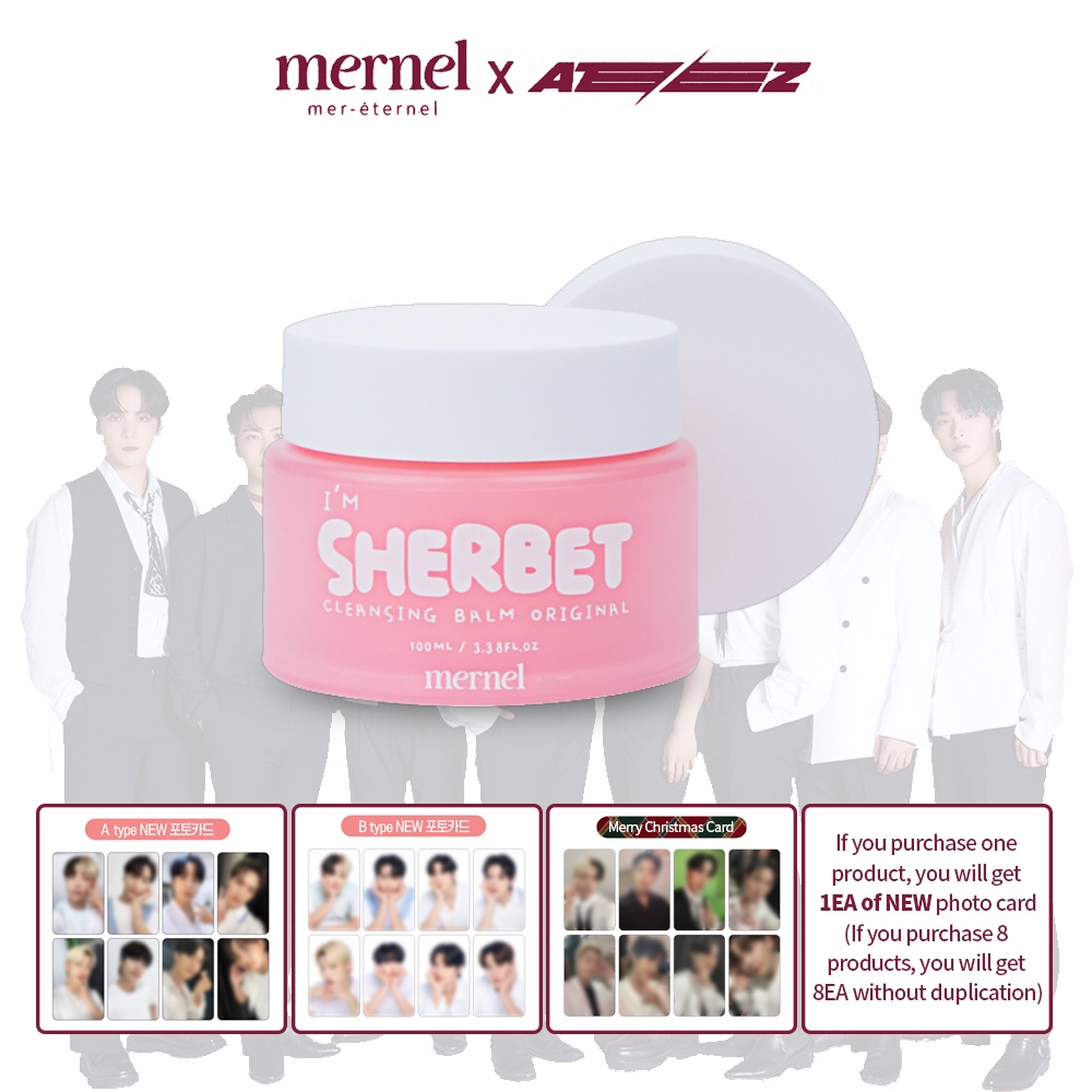 Sáp tẩy trang Ateez x mernel I'M SHERBET CLEANSING BALM 100ml