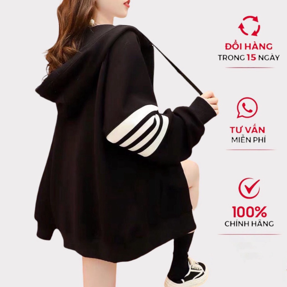 Áo khoác hoodie cardigan có khóa HDK83 phối viền tay 3 màu, Áo nỉ Thu Đông hot trend tiên tiến nhất 2023_H06 | BigBuy360 - bigbuy360.vn