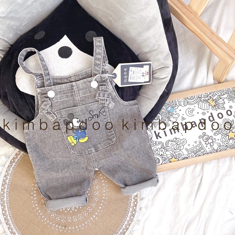 yếm jean MICKEY QCCC - HÌNH THẬT cute cho bé, chất jean mềm mịn co giãn nhẹ