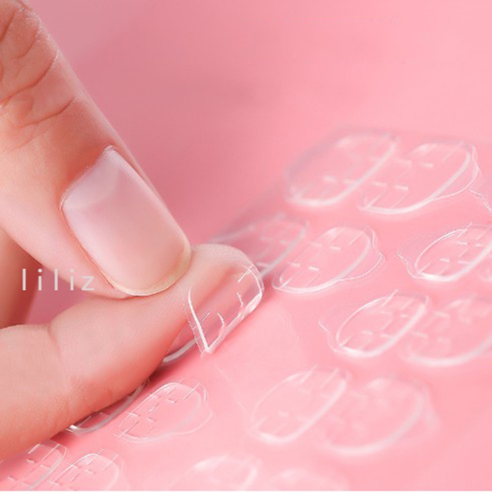 🎐Joliann🎐Bộ 24 Miếng Dán Móng Tay Bằng Silicone Chất Lượng Cao