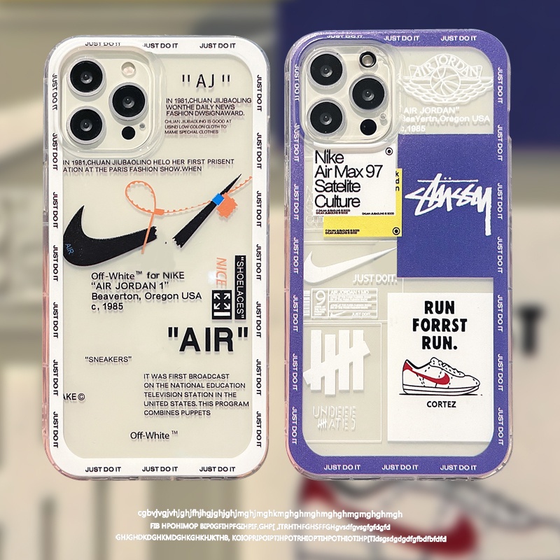 Ốp Điện Thoại Mềm Trong Suốt Chống Sốc In Logo Nike Sáng Tạo Cho iPhone 14 13 12 11 Pro MAX X XR XS MAX 8 7 Plus