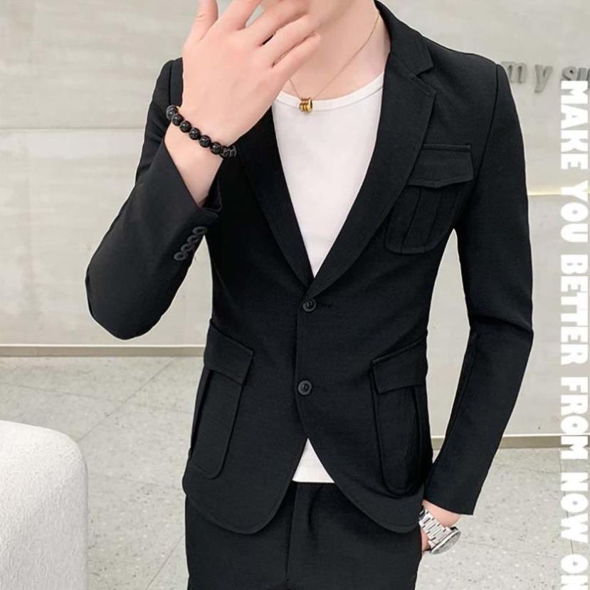 Áo Vest Nam Phối túi ngực, kèm túi hộp 2 bên áo với chất liệu Polyester lên Form đứng dáng không nhăn, không nhàu N45 | BigBuy360 - bigbuy360.vn