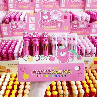 Combo 10 Bút bi bấm nhiều màu dễ thương - QUÀ TẶNG HỌC SINH