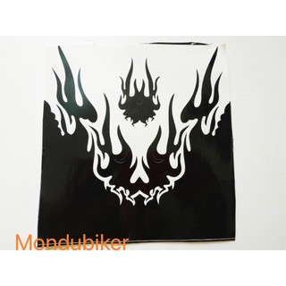 Tem decal dán dè trước sau xe máy hình ngọn lửa (giá 1 cái)