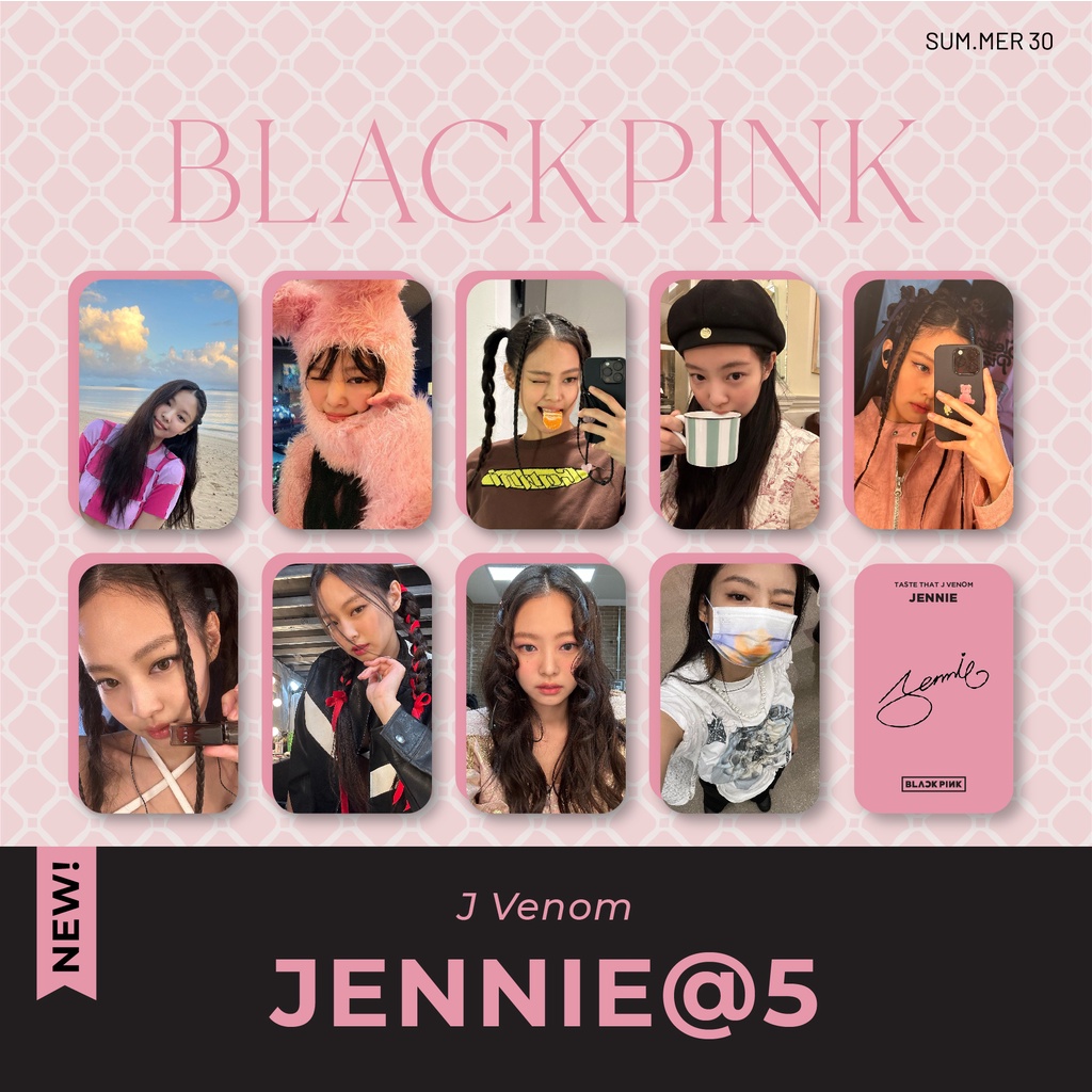 Sum.mer30 -  Set 9 card bo góc Jennie Blackpink có chữ kí unoff