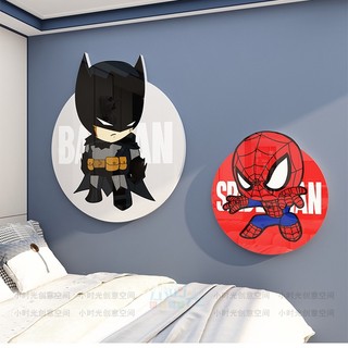 Tranh 3D Siêu Anh Hùng Decor Góc Học Tập, Phòng Ngủ Cho Bé Siêu Đáng Yêu