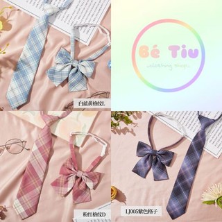 Set Cả Bộ Cà Vạt Và Nơ Caro Đáng Yêu Cho Nam Và Nữ Đi Học Đi Làm hàng Quảng Châu | Bé Tiu Clothing