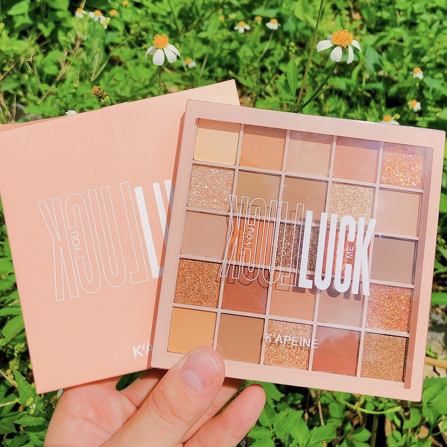 Bảng phấn mắt K'APEINE 25 ô makeup tông cam hồng đào Cao Cấp