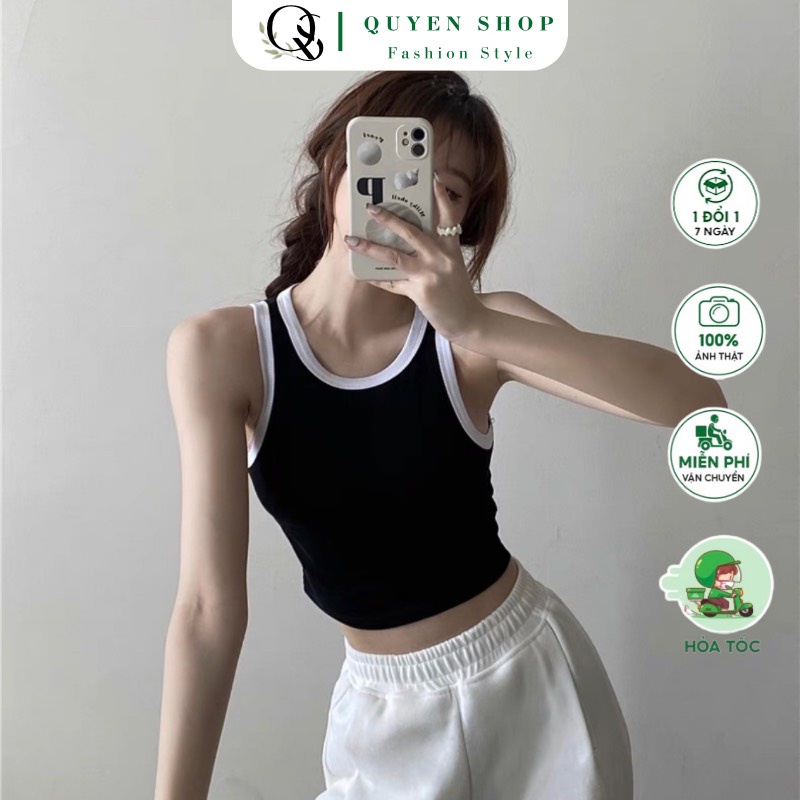 Áo Ba Lỗ Phối Viền From Croptop_QS Quyen Shop