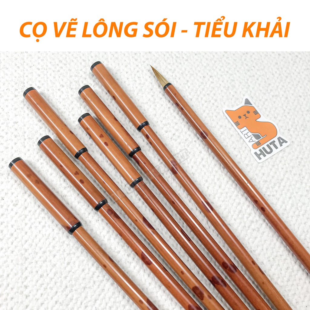 Cọ vẽ lông sói thân dài - Cọ vẽ màu nước, Cọ thư pháp