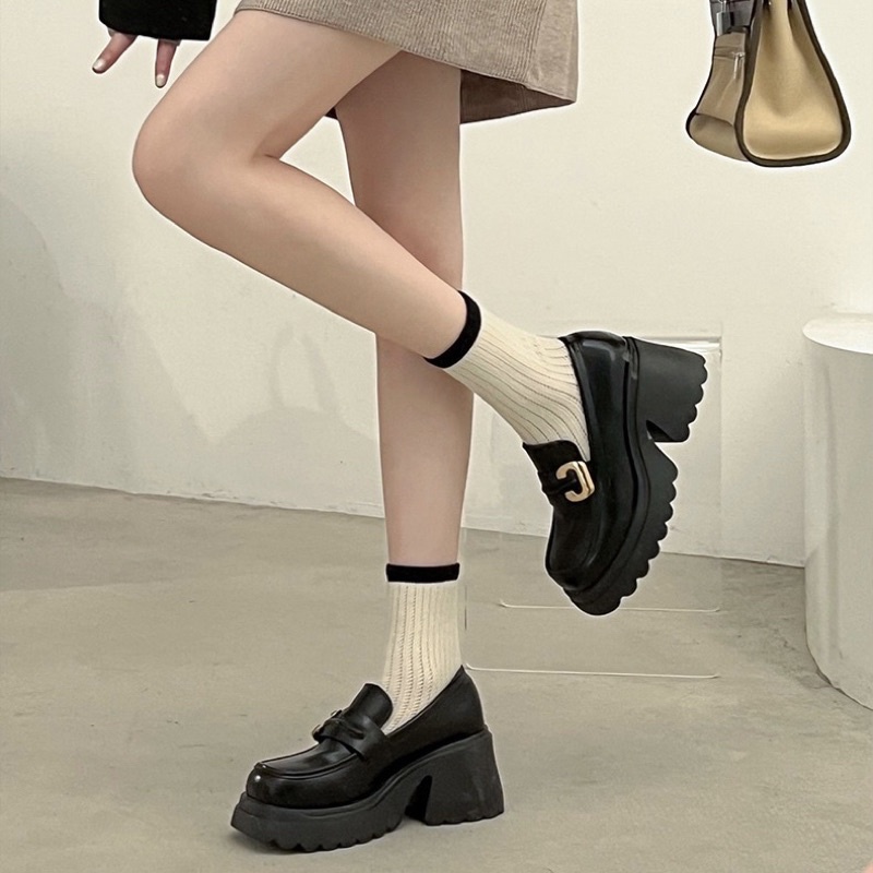 GIÀY LOAFER O11 ĐẾ CAO 7CM MÓC CÀIN