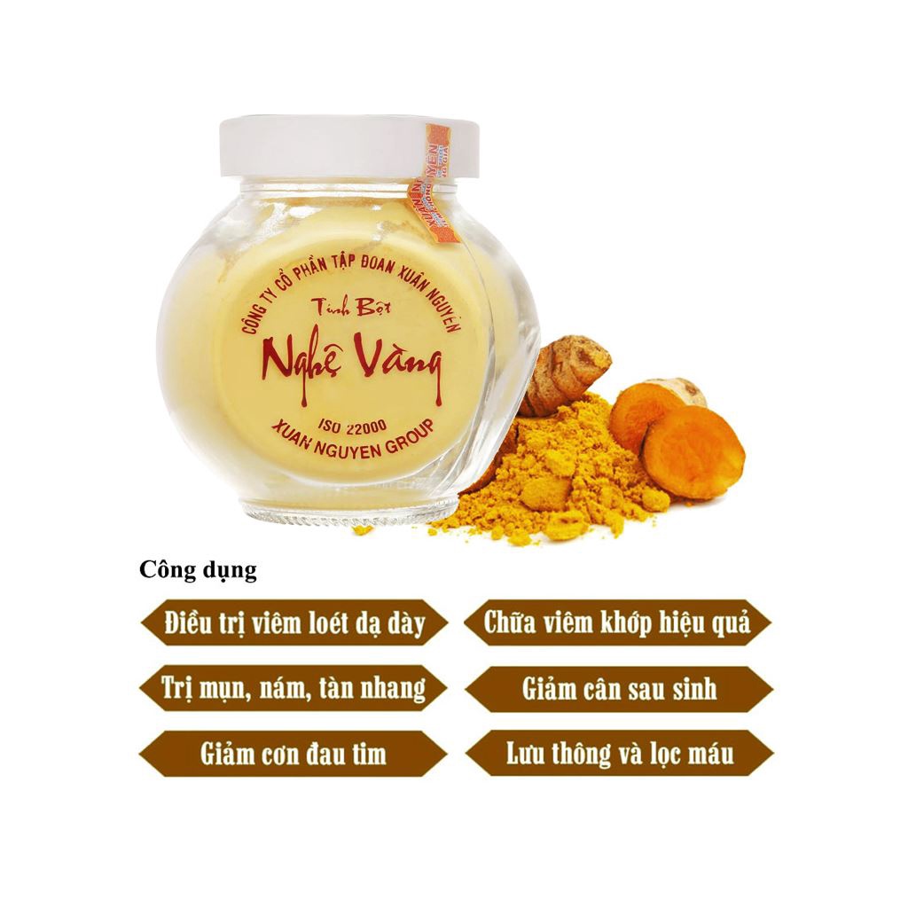 TINH BỘT NGHỆ VÀNG - XUÂN NGUYÊN (160gr/lọ)