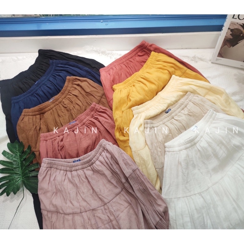 Chân Váy Nữ Midi Dáng Dài 2 Lớp Lưng Thun Siêu Xinh