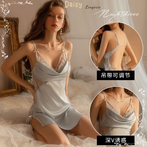 [Hỏa Tốc, Bảo Mật] Váy Ngủ Lụa Sexy Gợi Cảm Đầm Ngủ Lụa 2 Dây Ngực Xếp Ren Xuyên Thấu Quyến Rũ - Mã VN040 | BigBuy360 - bigbuy360.vn