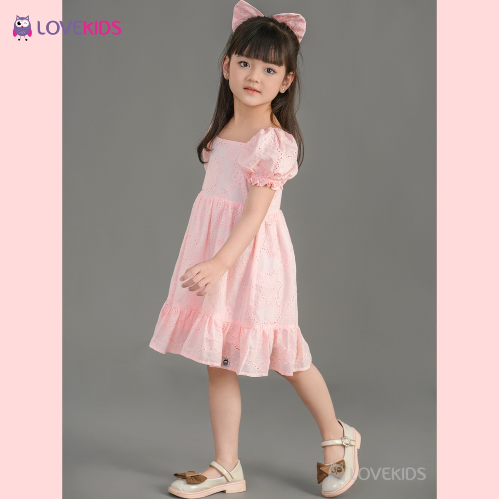 Váy thêu hoa đuôi cá cộc tay – Lovekids