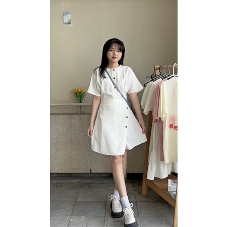 Đầm đắp chéo nút dừa