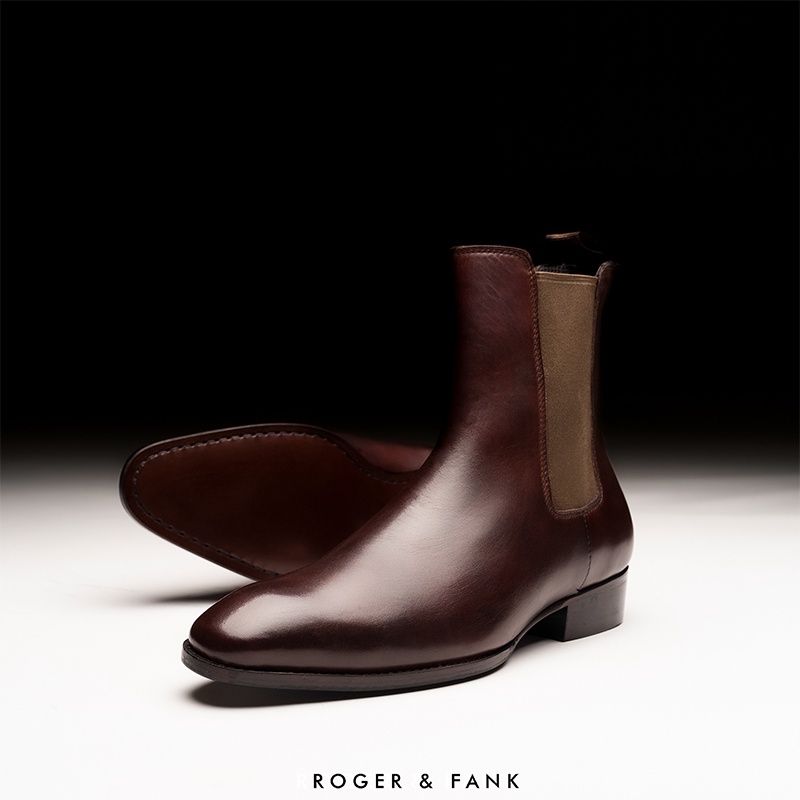 Giày da cao cấp chelsea boots ROGER & FANK