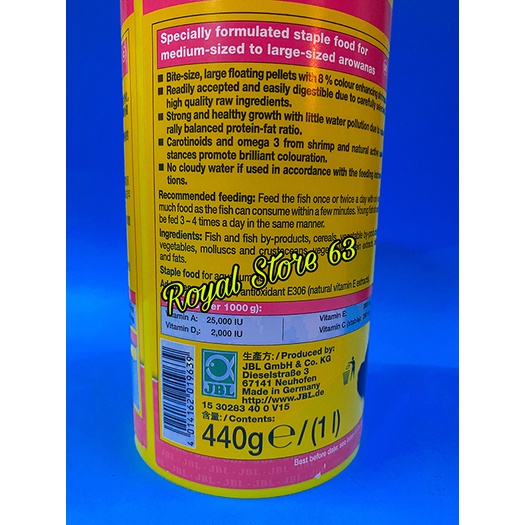 JBL Novo Dragon thức ăn chuyên cho cá Rồng