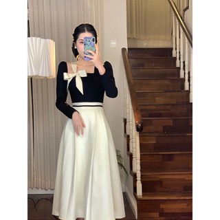 [HÀNG ORDER] Váy Đen Phối Nơ Kèm Ảnh Thật
