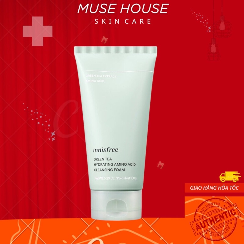 Sữa Rửa Mặt Trà Xanh Innisfree Green Tea Foam Cleanser 150ml - Muse House