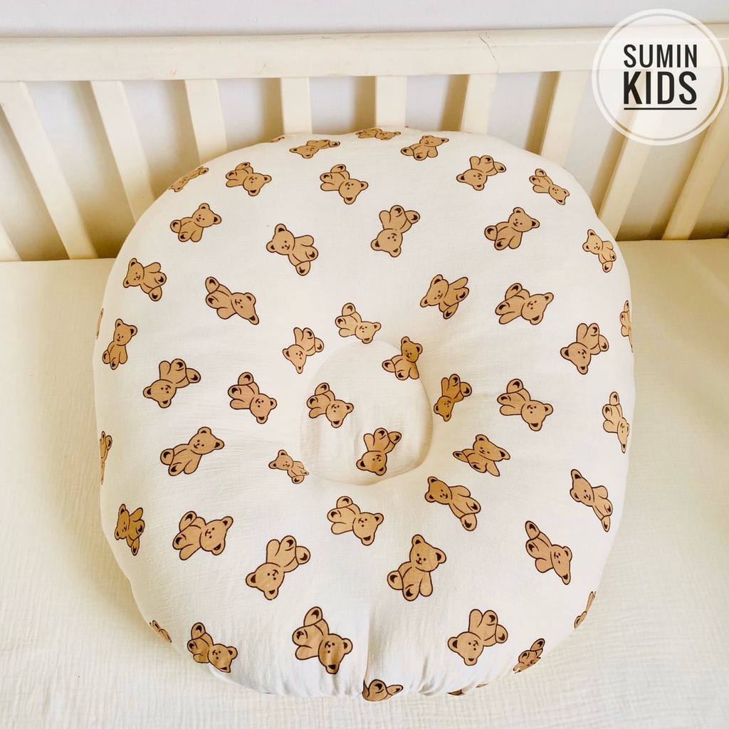 Gối chống trào ngược vải xô Muslin Organic cao cấp