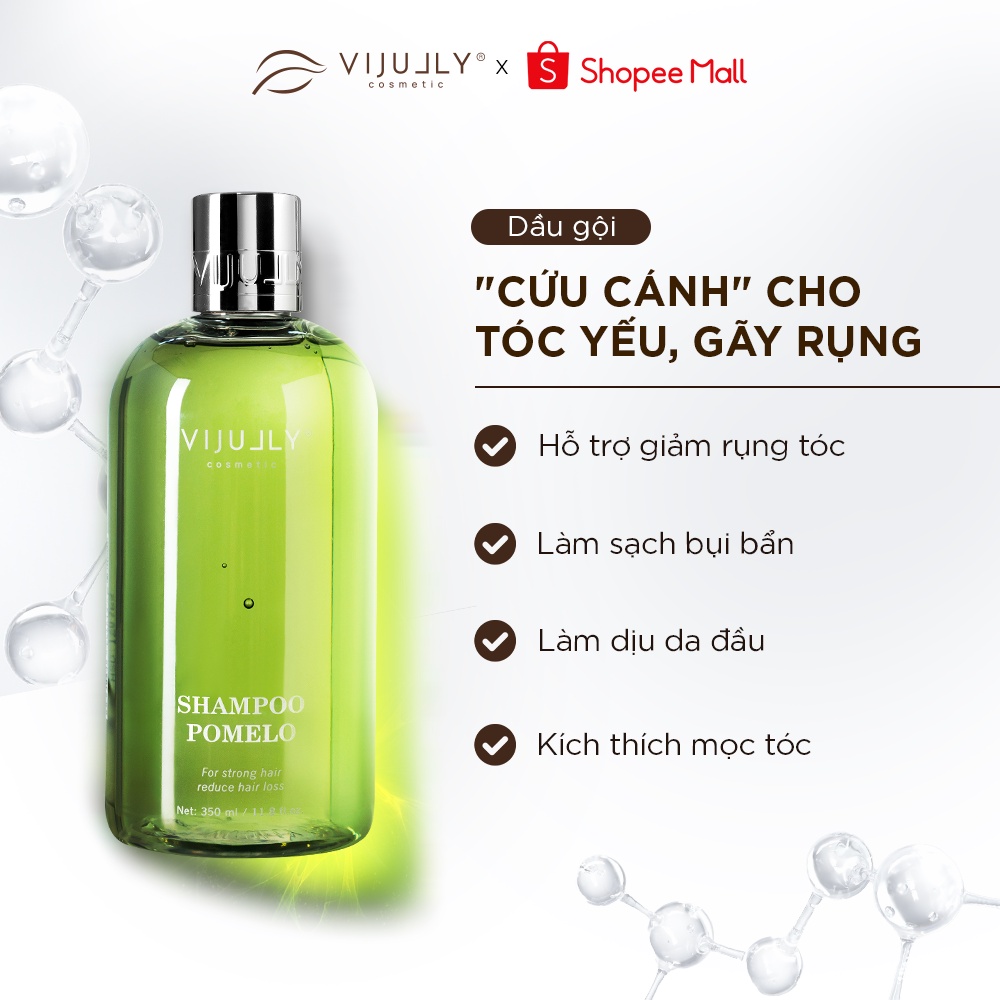 Bộ Gội Xả Giảm Rụng - Phục Hồi Tóc VIJULLY Dầu Gội Bưởi và Dầu Xả