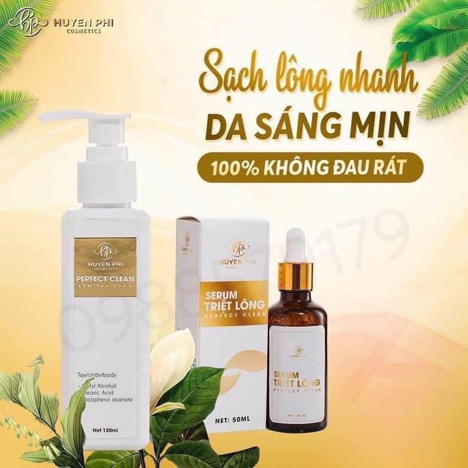 Kem tẩy lông vùng kín bikini nách chân tay Huyền Phi 120ml tặng serum triệt lông 20ml